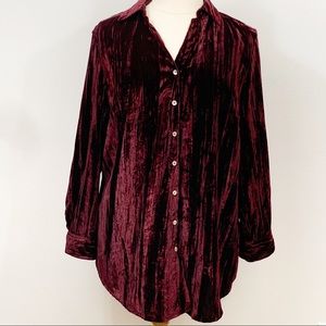 Foxcroft Red Velvet Shirt 18W